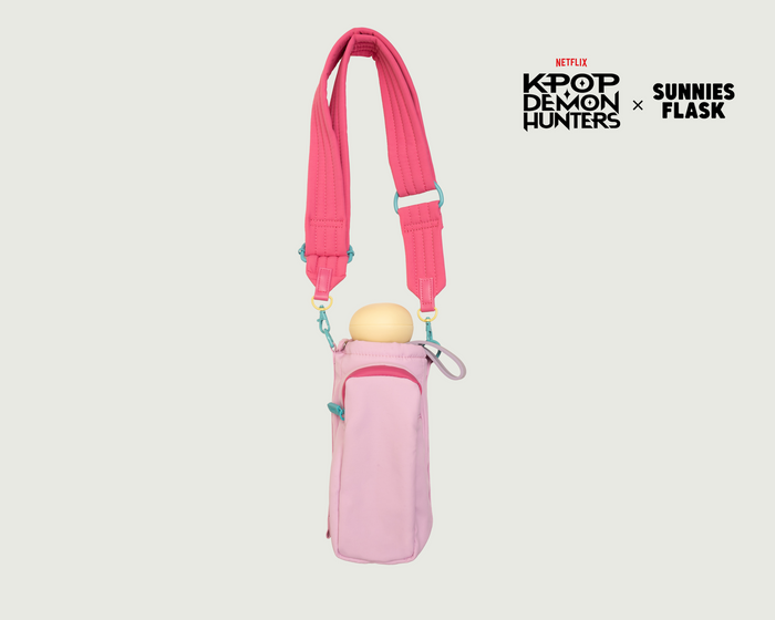 Pink::KPop Demon Hunters Flask Sling    front