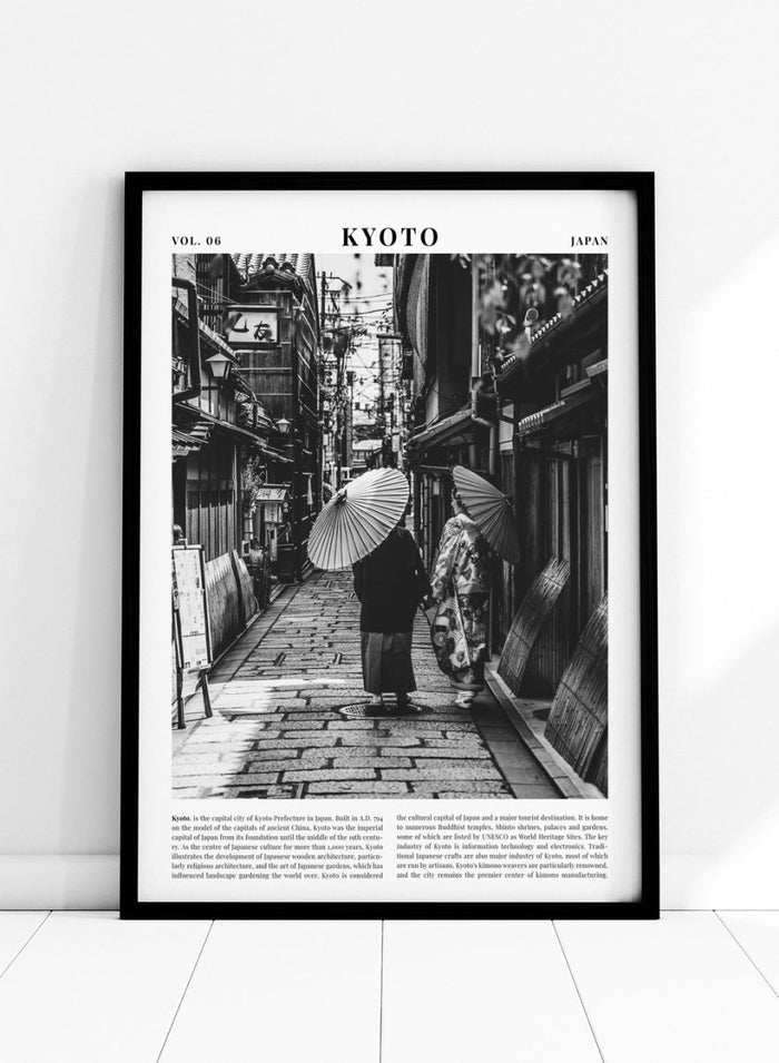 Kyoto Japan Black and White Travel Art Print_Sugar & Canvas_Sugar & Canvas