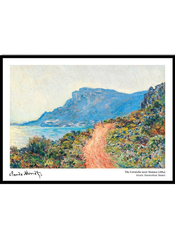 La Corniche near Monaco 1884 by Monet Print_Sugar & Canvas_Claude Monet