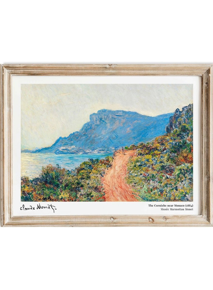 La Corniche near Monaco 1884 by Monet Print_Sugar & Canvas_Claude Monet