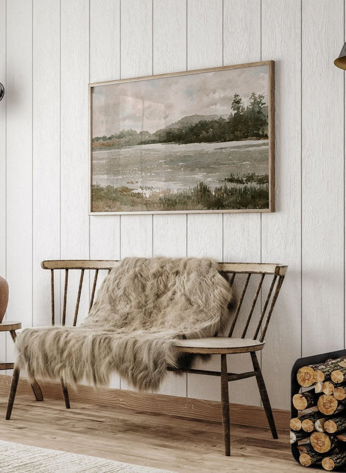 "Lakeside Landscape" Art Print_Sugar & Canvas_Arnold William Brunner