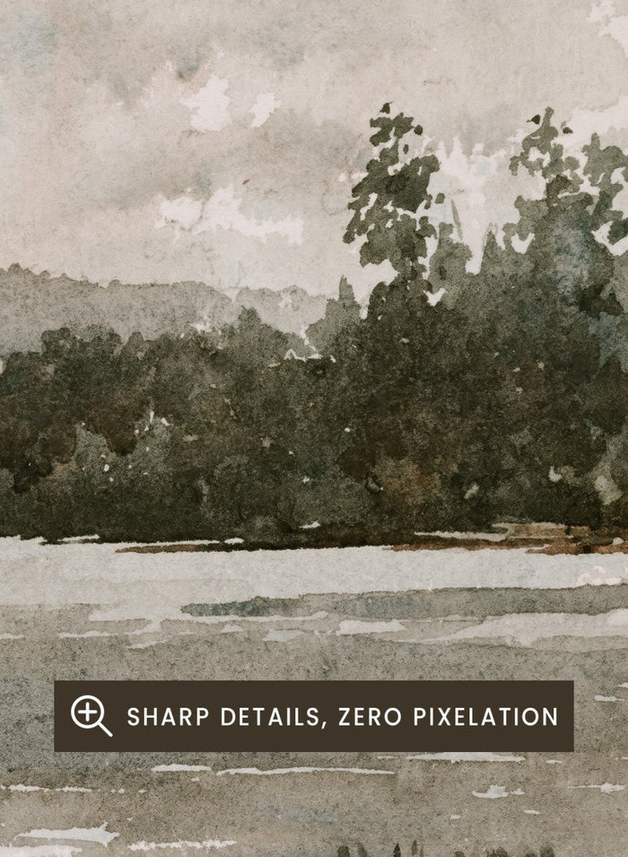 "Lakeside Landscape" Art Print_Sugar & Canvas_Arnold William Brunner