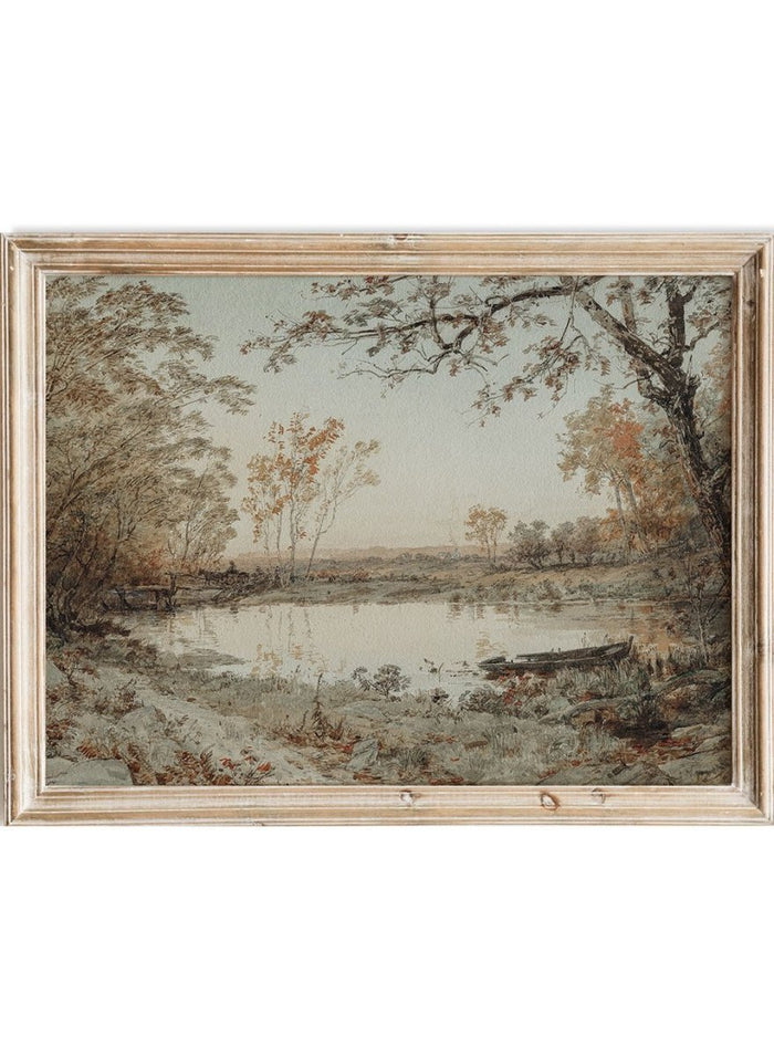 "Landscape (Hastings-on-Hudson)" Art Print_Sugar & Canvas_Jasper Francis Cropsey