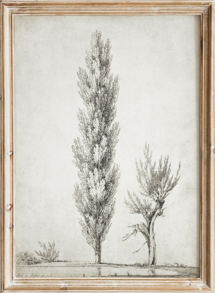 "Landscape with a Poplar and a Willow Tree" Art Print_Sugar & Canvas_Jean Victor Bertin