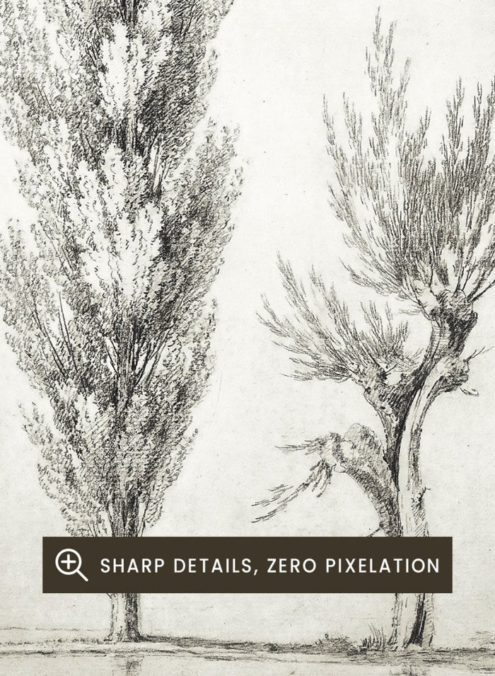 "Landscape with a Poplar and a Willow Tree" Art Print_Sugar & Canvas_Jean Victor Bertin
