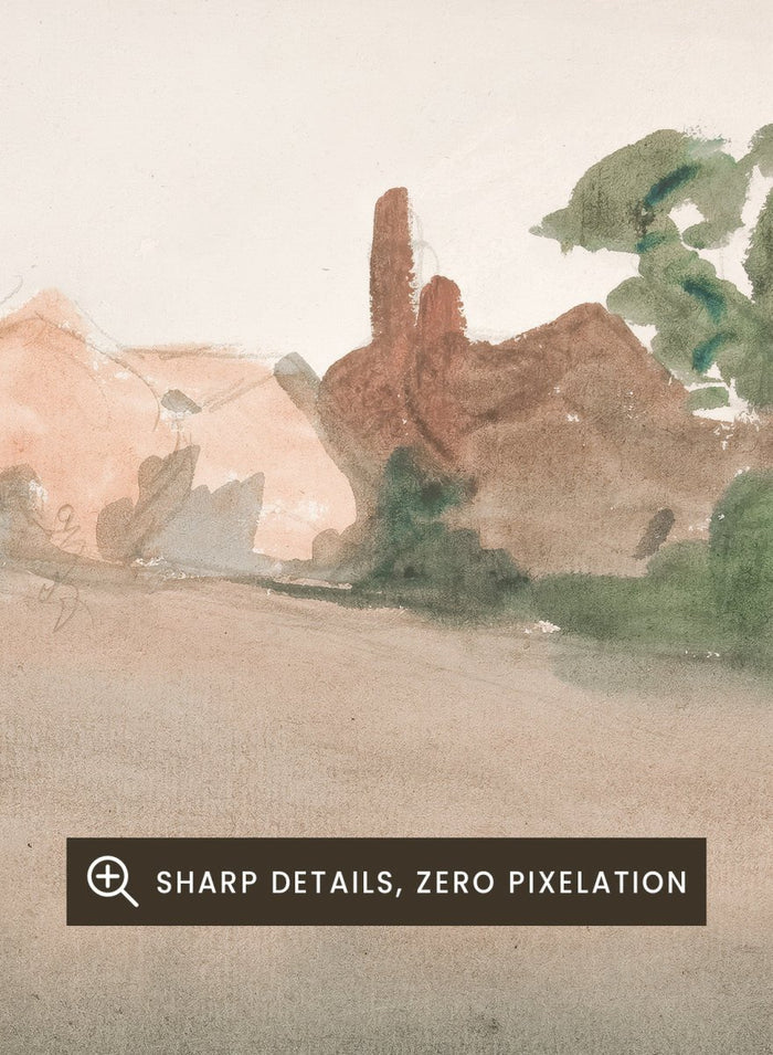 "Landscape with Houses in Distance" Art Print_Sugar & Canvas_Edwin Austin Abbey