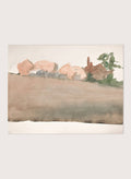 "Landscape with Houses in Distance" Art Print_Sugar & Canvas_Edwin Austin Abbey