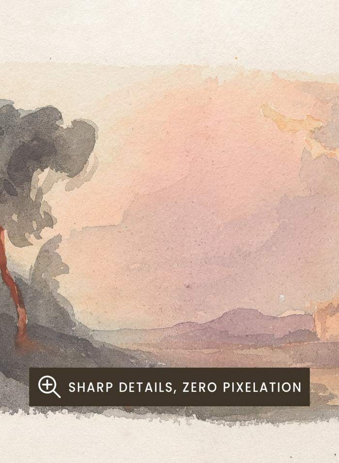 "Landscape with Mountains in Distance" Art Print_Sugar & Canvas_Thomas Sully