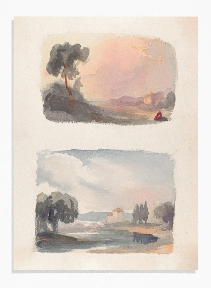 "Landscape with Mountains in Distance" Art Print_Sugar & Canvas_Thomas Sully