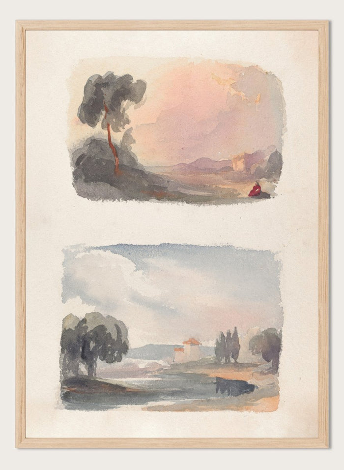 "Landscape with Mountains in Distance" Art Print_Sugar & Canvas_Thomas Sully
