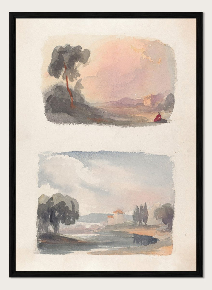 "Landscape with Mountains in Distance" Art Print_Sugar & Canvas_Thomas Sully