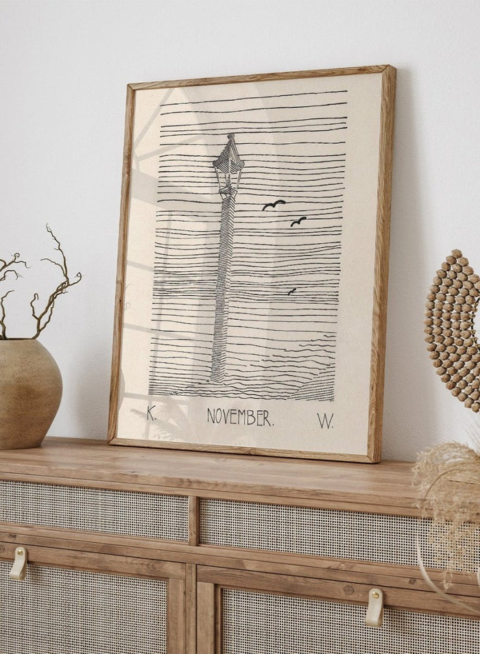 “Lantern and Three Birds” Art Print_Sugar & Canvas_Karl Wiener