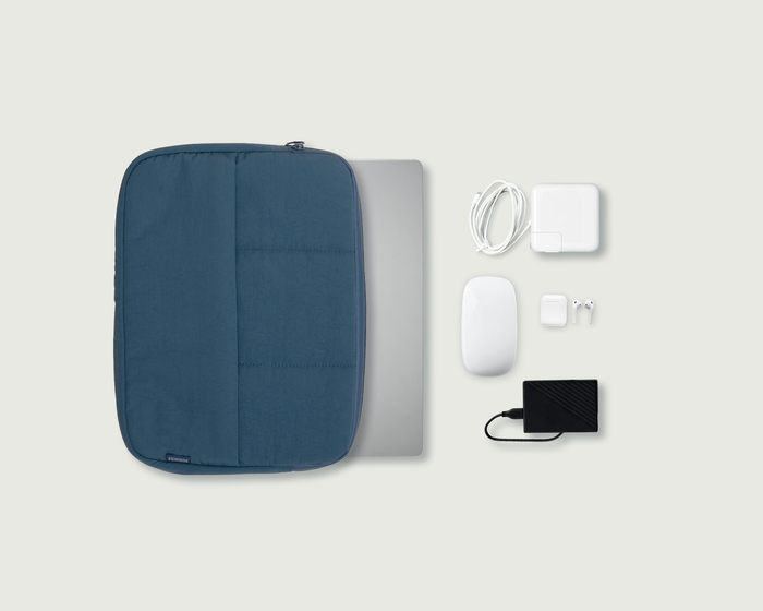 Blueberry::Laptop Sleeve  blue  top