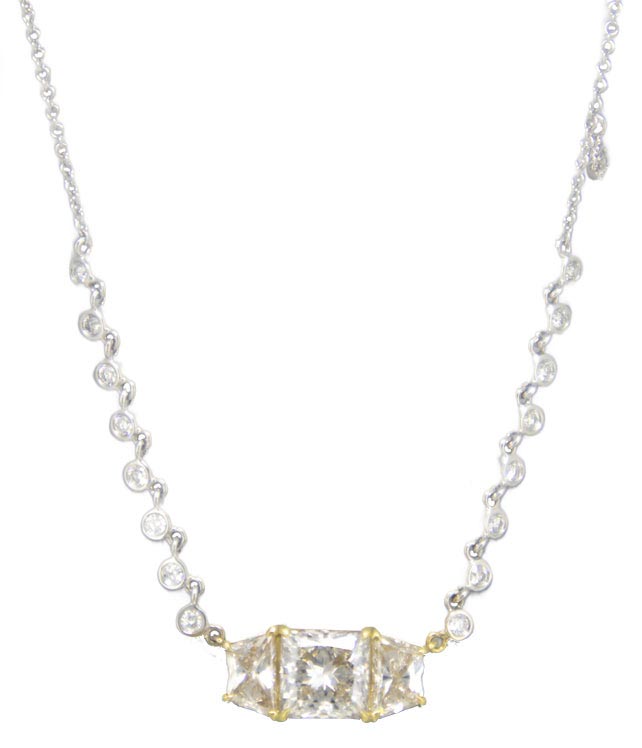 Lauren G Adams Gold Tone Scroll Cut Necklace