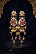 #LC1042 Regal Ruby Aura Jhumka