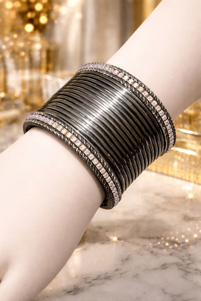 #LC1101 Black Metal Bangle sets