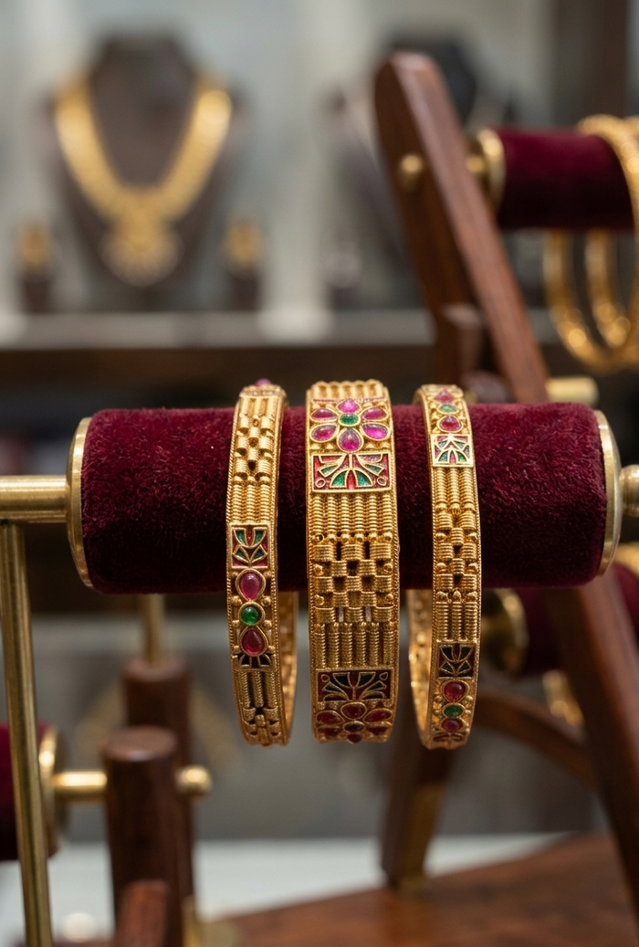 #LC1109Meenakari bangle set (3)