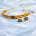 #LC1116 Meenakari Lotus Choker Set