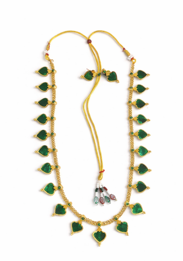 #LC1124 Green Heart Stone Haram Set