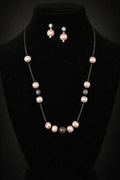 #LC1189 Blush noir pearl set