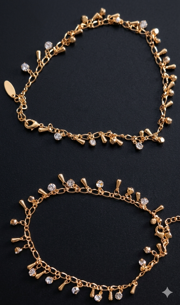 #LC1191 Dainty drop anklet