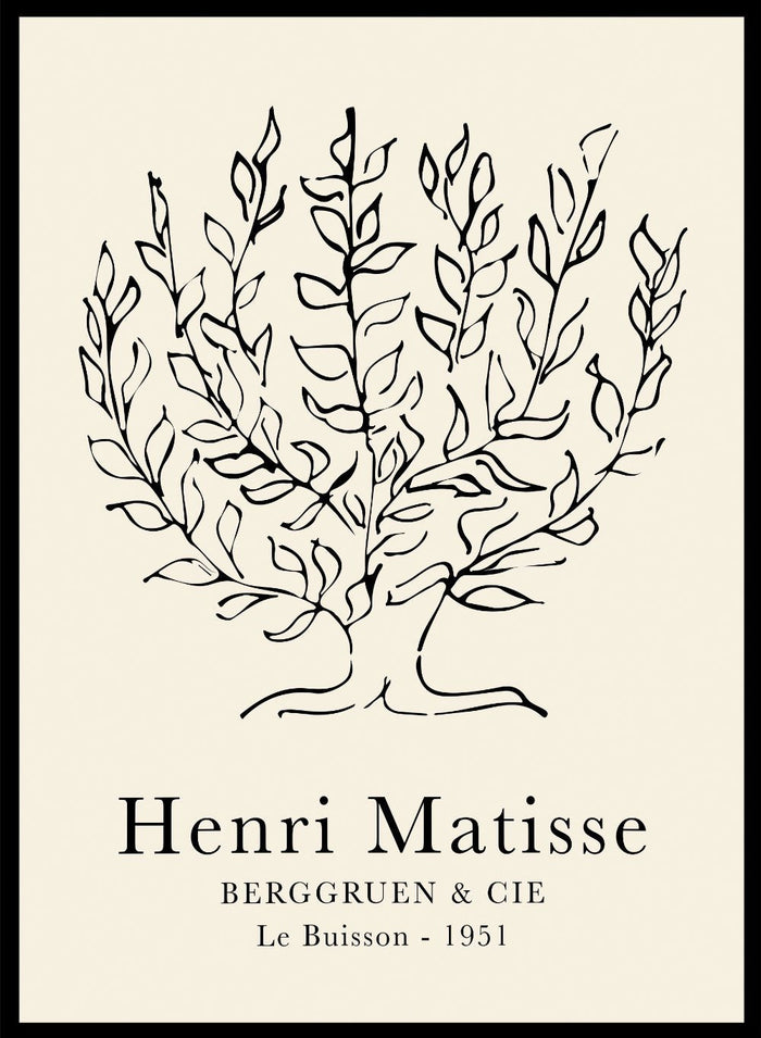 Le Buisson Tree Sketch 1951 by Henri Matisse Print_Sugar & Canvas