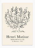 Le Buisson Tree Sketch 1951 by Henri Matisse Print