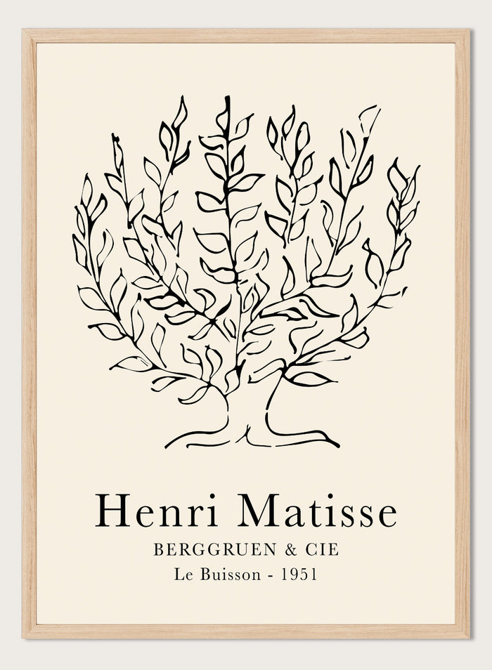 Le Buisson Tree Sketch 1951 by Henri Matisse Print