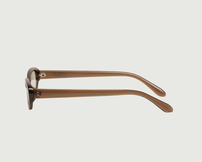 Walnut::Leia Eyeglasses cateye Brown recycled polyester side