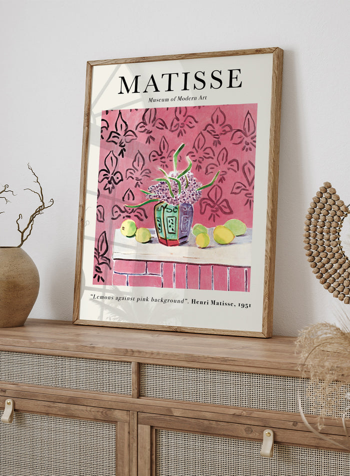Lemons Against Pink Background 1951 by Henri Matisse Print