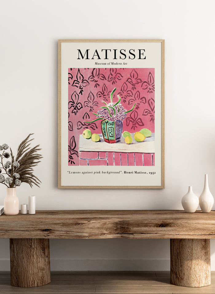 Lemons Against Pink Background 1951 by Henri Matisse Print