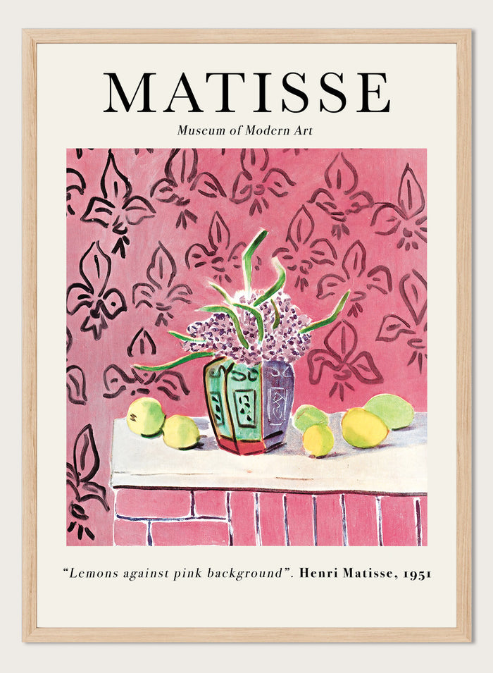 Lemons Against Pink Background 1951 by Henri Matisse Print