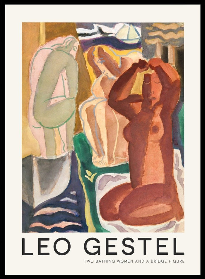 “Two Bathing Women and a Bridge Figure” Art Print_Sugar & Canvas