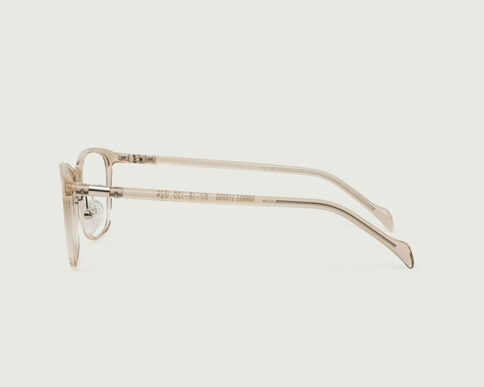 Pale Nude::Leo+ Eyeglasses square nude plant-based plastic side
