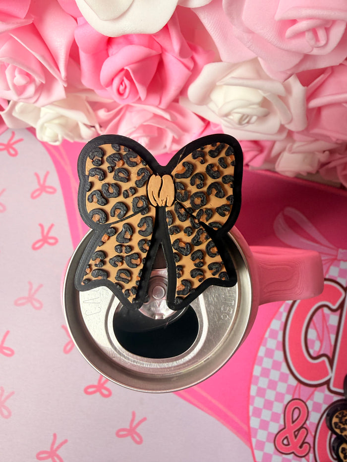 Leopard print bow Can Tab Opener