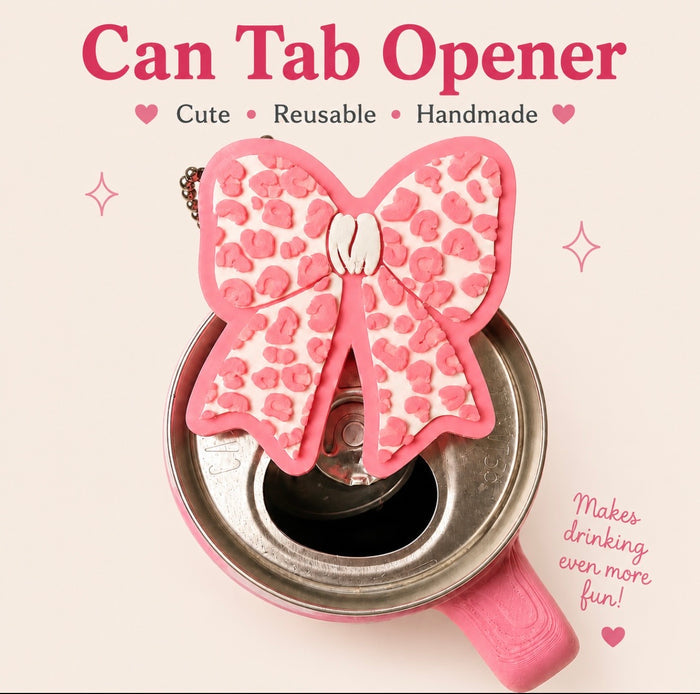Leopard print bow Can Tab Opener