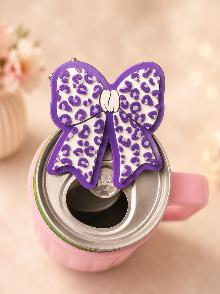 Leopard print bow Can Tab Opener