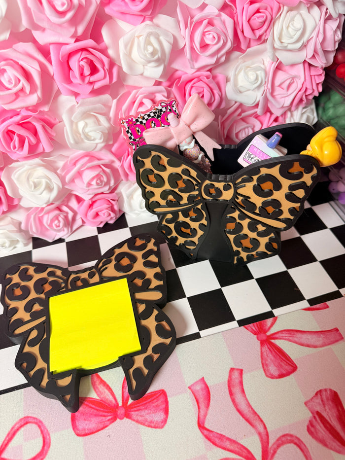 Leopard Print Post-It Note Holder