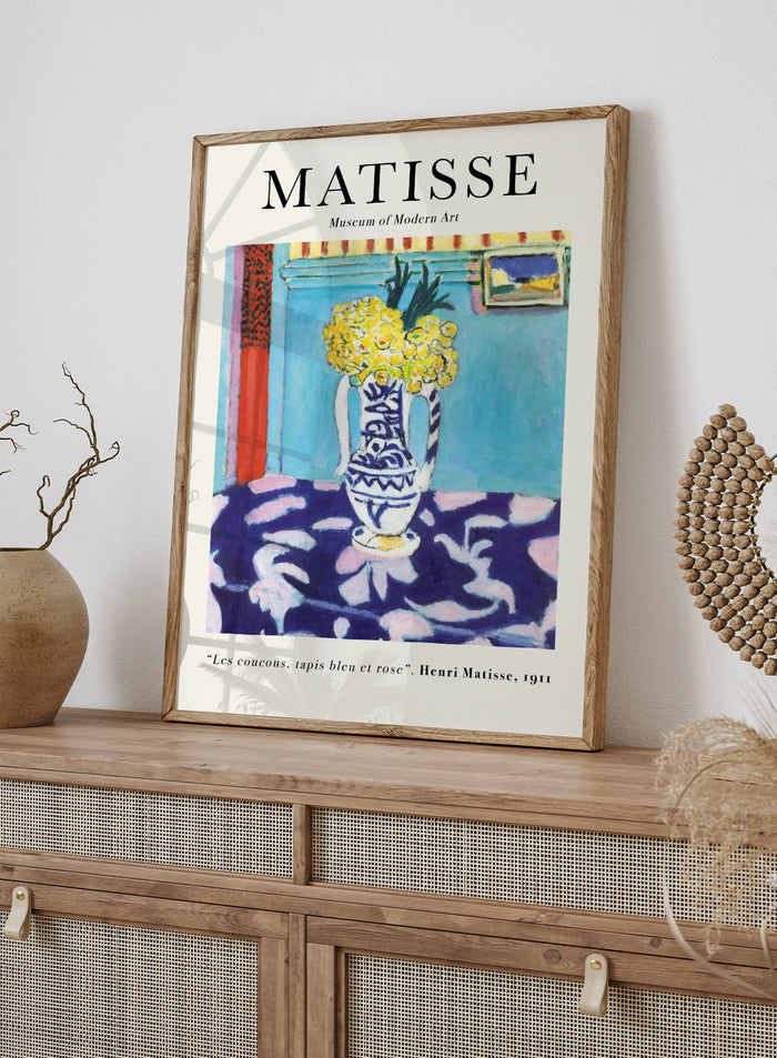 Les Coucous, Tapis Bleu Et Rose 1911 By Henri Matisse Print