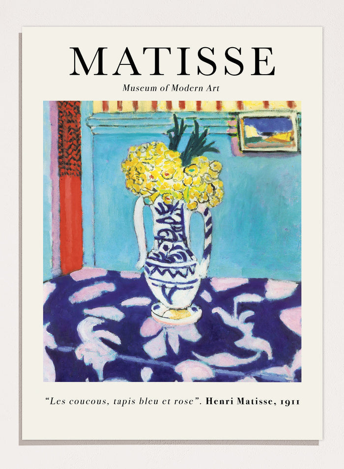 Les Coucous, Tapis Bleu Et Rose 1911 By Henri Matisse Print