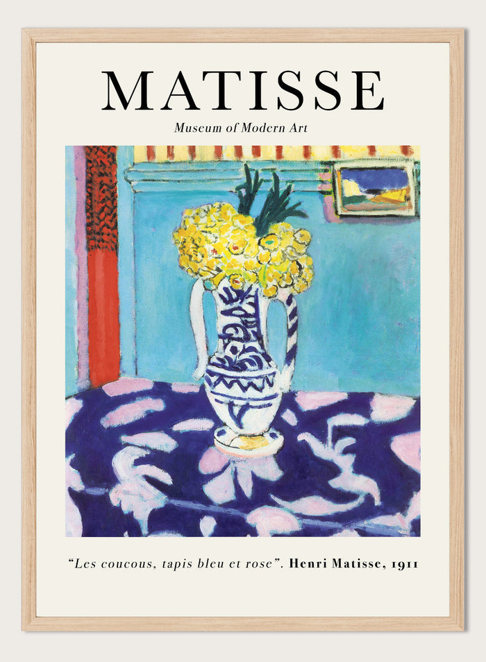 Les Coucous, Tapis Bleu Et Rose 1911 By Henri Matisse Print