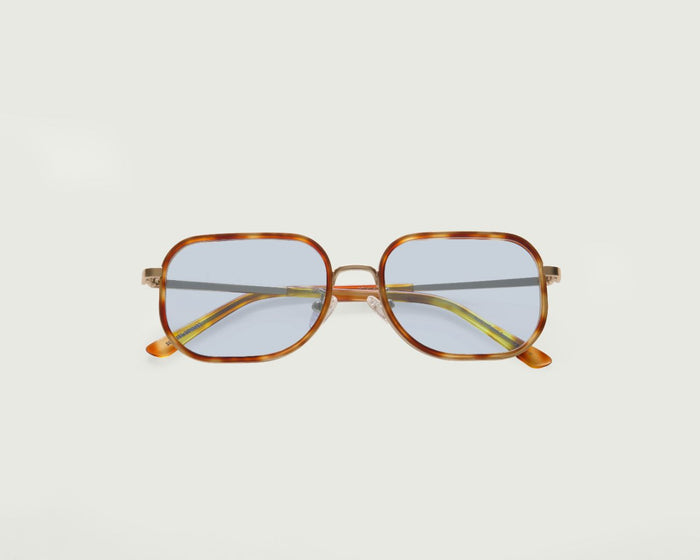Safari Tort::Levi Sunglasses round brown plastic top
