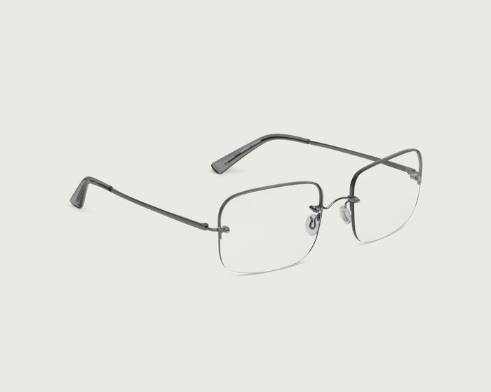 Ash::Linda Eyeglasses rectangle black  metal front diagonal