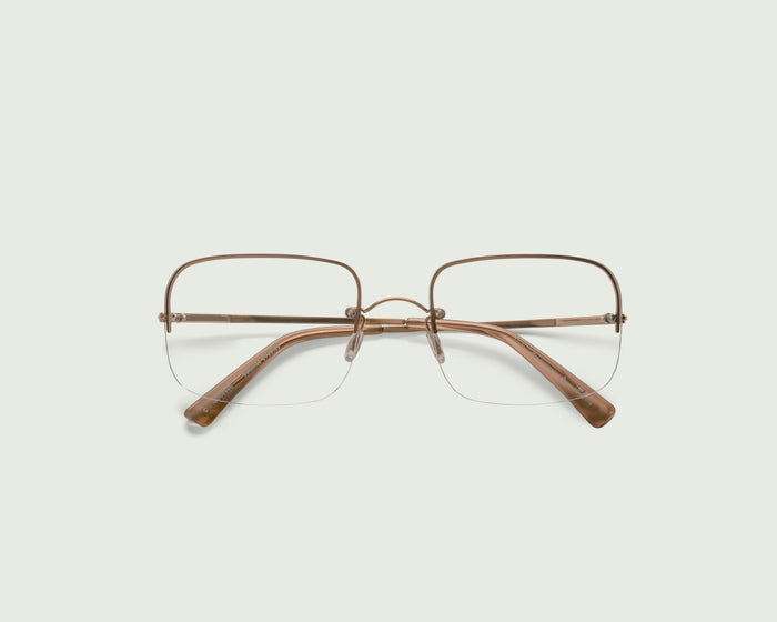 Sandstone::Linda Eyeglasses rectangle brown metal top