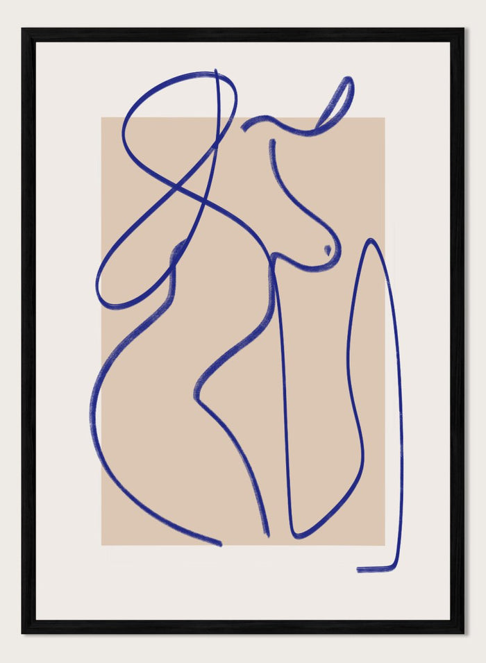 A4/8x12 inches (Framing Available) / Black Wood Frame