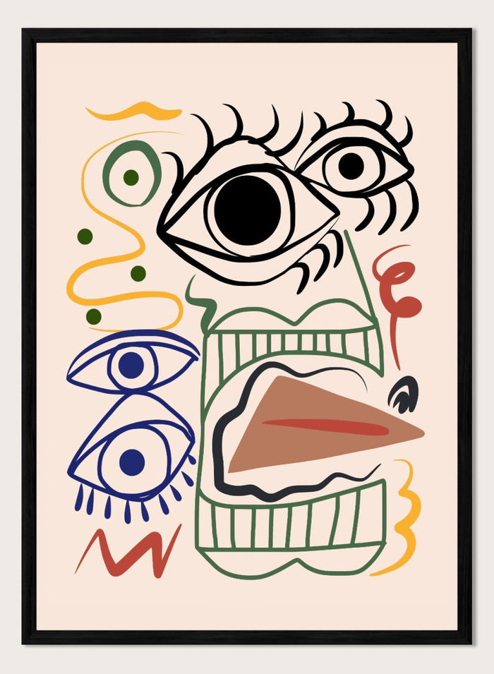 A4/8x12 inches (Framing Available) / Black Wood Frame