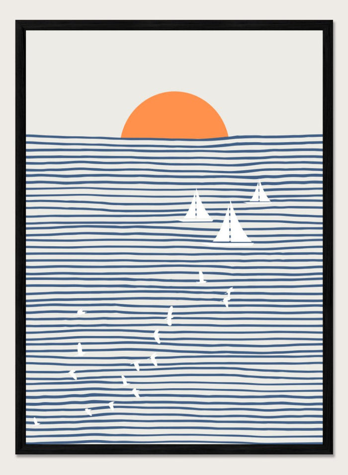 A4/8x12 inches (Framing Available) / Black Wood Frame