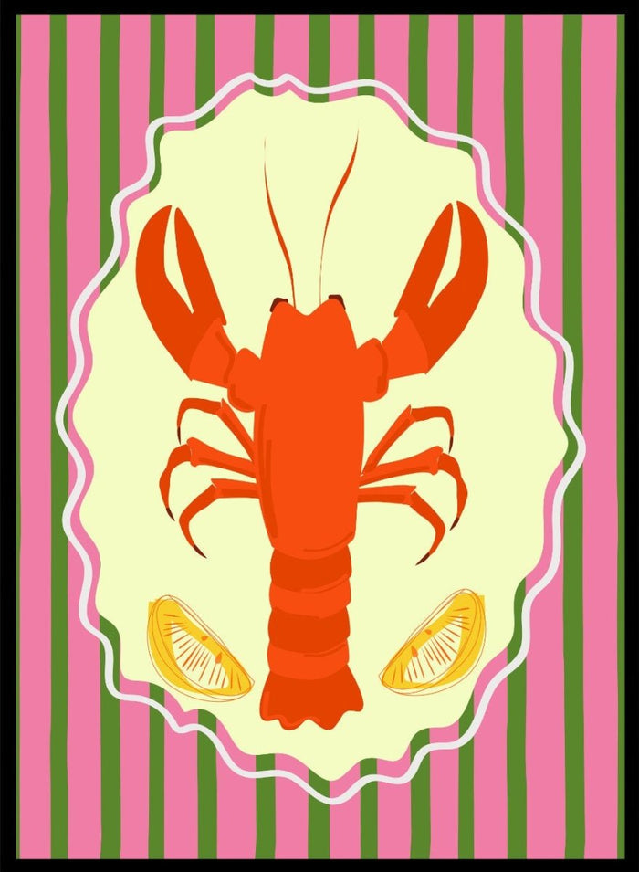 'Lobster & Lemon' Aesthetic Art Print_Sugar & Canvas_Sugar & Canvas