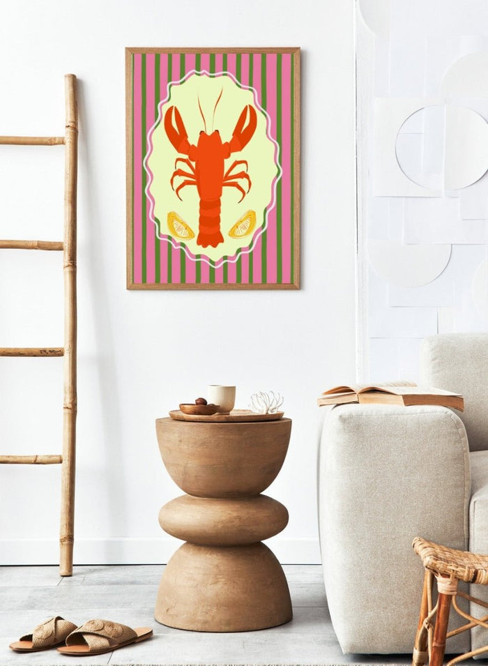 'Lobster & Lemon' Aesthetic Art Print_Sugar & Canvas_Sugar & Canvas