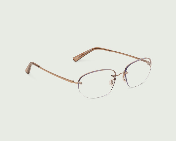 Sandstone::Lori Eyeglasses oval brown  front diagonal